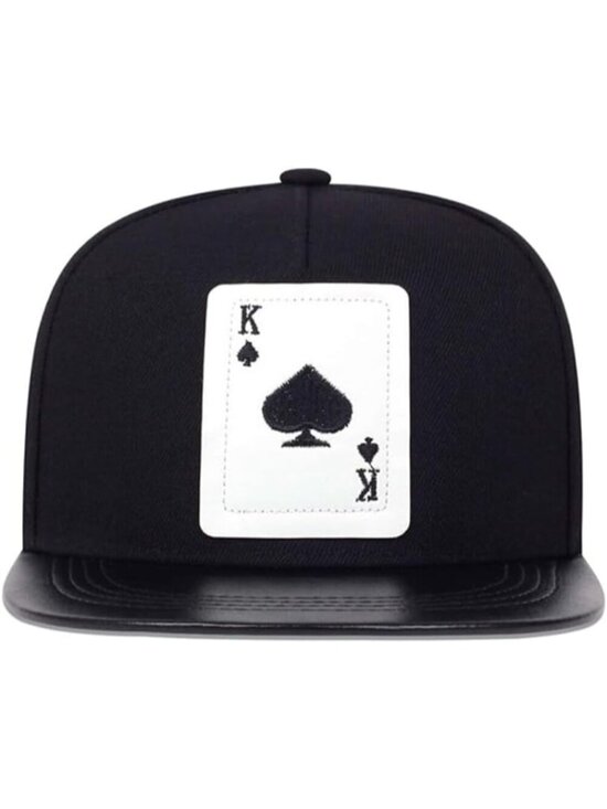 Unisex Poker K Black Snapback Hat Hip Hop Style Colorful Adjustable Baseball Cap main image 2